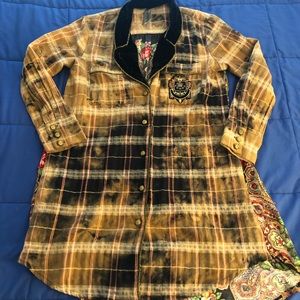 Aratta Silent Journey plaid shirt dress